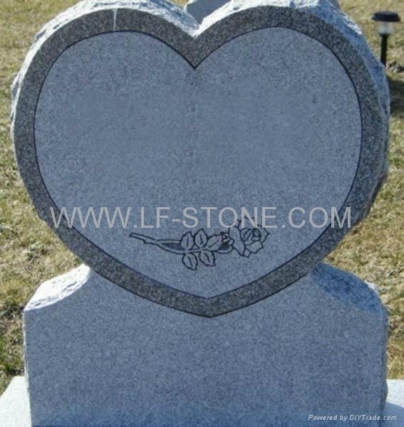 heart shape granite headstone/monument/gravestone/tombstone 2
