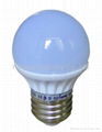 Artistic design with Ceramics and glass cover,high power LED bulb 3 watts 280lm