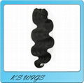 2012 hot selling peruvian hair,natural hair,machine weft 3