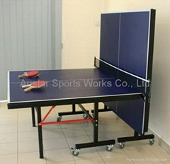 table tennis table as-203 square leg 3'' wheels 