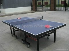 table tennis table as-205 square leg 4'' wheels stonger 