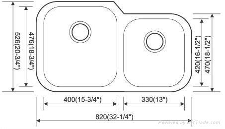 Stainless steel kitchen sink with cUPC   2