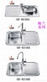 Stainless steel double bowl sink with drainer board 3