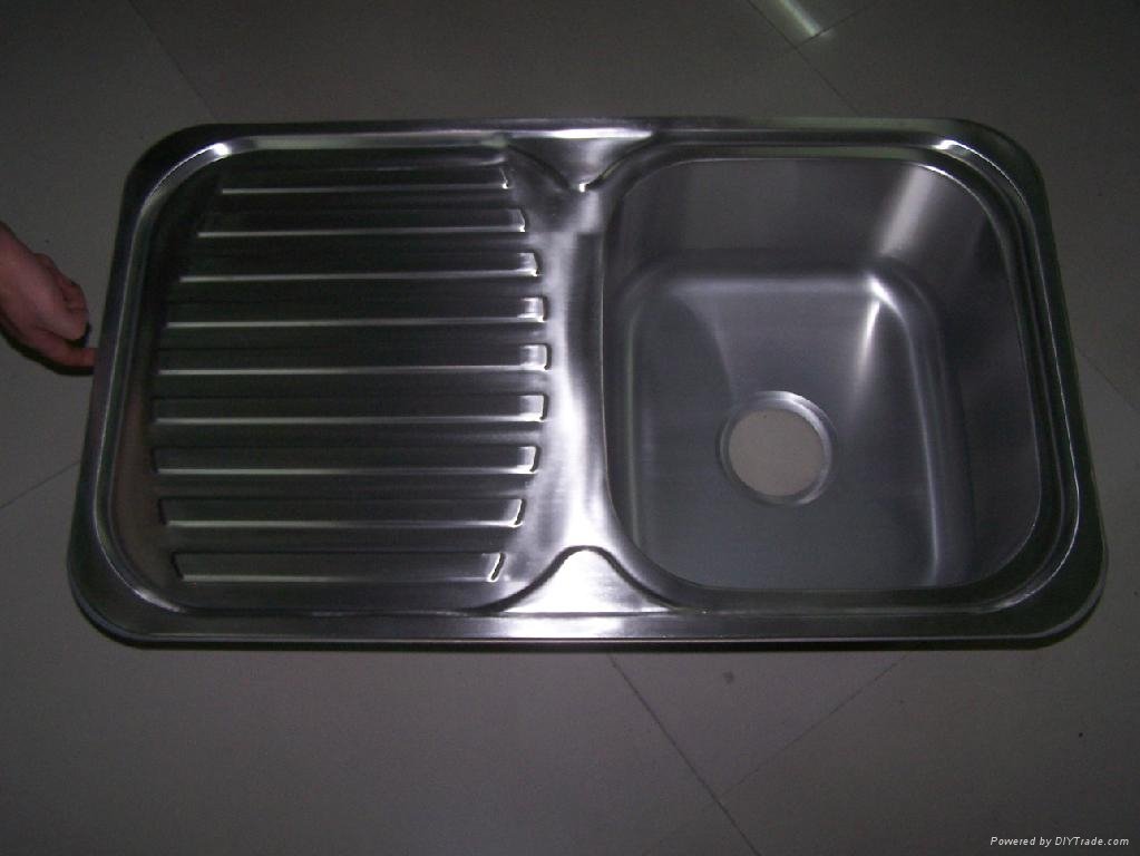 Single bowl with drainer bowl kitchen sink 2