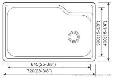 Stainless steel single bowl kitchen sink 2