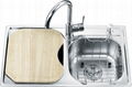 Double bowl stainless steel kitchen sink