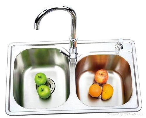 Double bowl stainless steel kitchen sink 2
