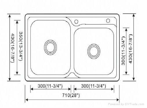 Double bowl stainless steel kitchen sink 3