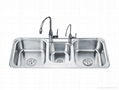 Triple basin kitchen sink 1