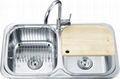 Rectangular double bowl kitchen sink 1