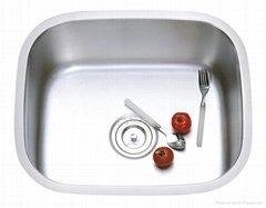 Single bowl kitchen sink with UPC