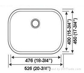 Single bowl kitchen sink with UPC certificate 2