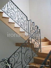 ornametal forged iron villa stair