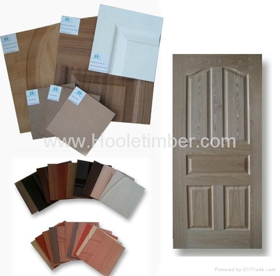 HDF Natural Sapeli and Teak Door skin With Molded 12mm Deep Profile.