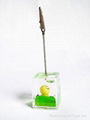 acrylic transprent ice cube memo stand