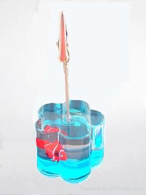 acrylic transprent ice cube memo stand 4