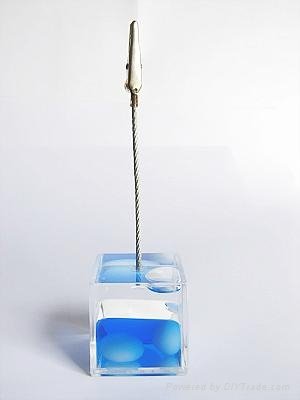 acrylic transprent ice cube memo stand 5