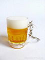 hot sale beer cup keychain