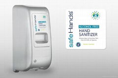 safeHands Alcohol-free Hand Sanitizer Dispenser and Cartridge