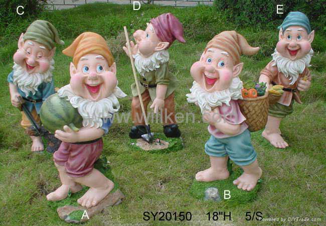 Polyresin Gnome Statue,Dwarf Figurines,Elf