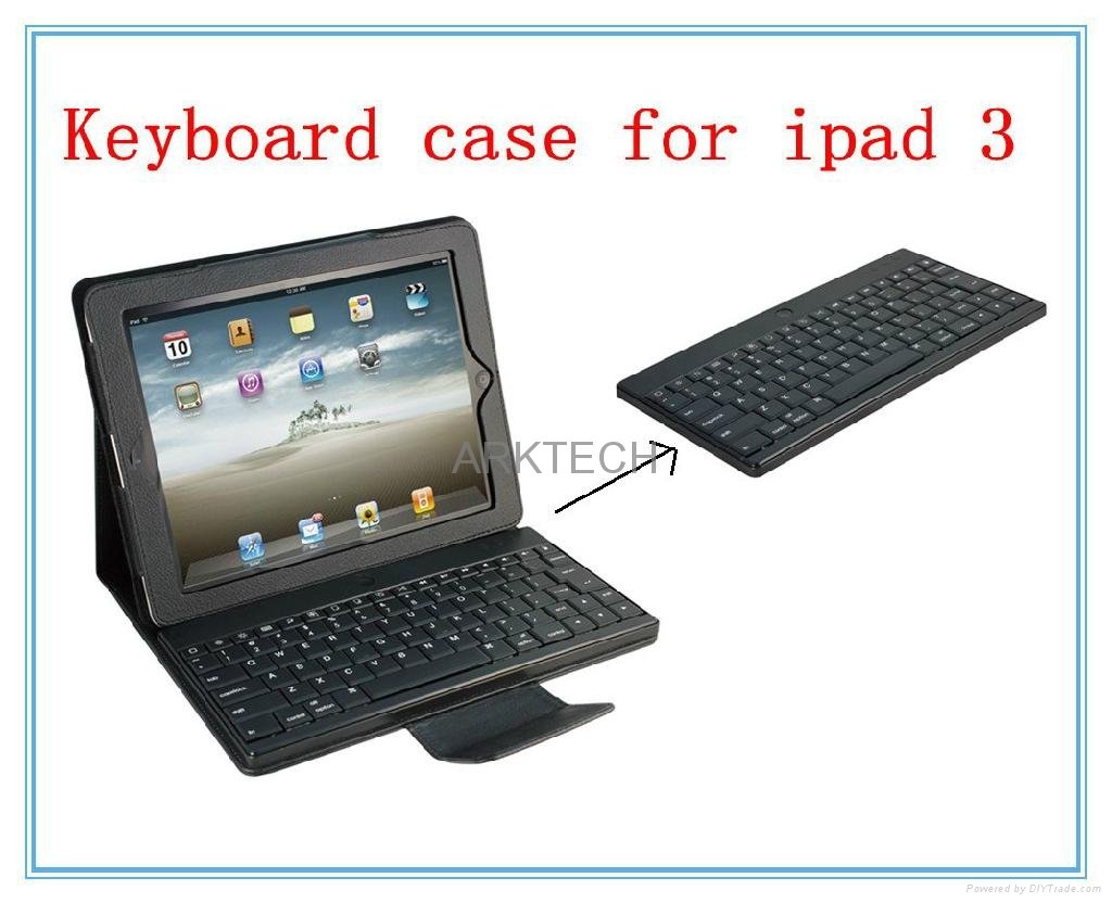  iPad leather case with Bluetooth Keyboard 3