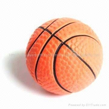 Basketball Shape PU Foam Stress Ball