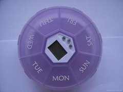 one week pill box with timer