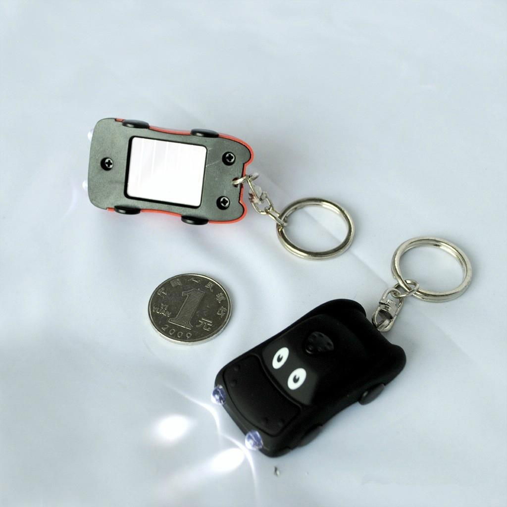 factory & manufacturer car shape solar flashlight keychain 3