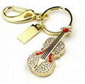 8GB Fashion Crystals Necklace Jewelry USB 2.0 Flash Memory Pen Drive Guital 1