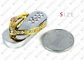 wholesale 8GB Crystal shoe shpae USB Flash Drive Pen Drive Memory stick Keychain 4