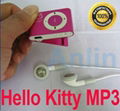  wholesale  Hello Kitty Clip MP3 Player For  4G TF Card pink Gift 2