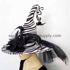 Zebra witch hat/halloween hat/party hat