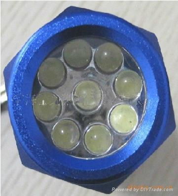 Aluminum 9LED Torch Flashlight 2