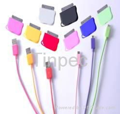 Tinpec 2-in-1 Colorful Data Adapter Micro USB-for iPhone/iPad/iPod or for Samsun