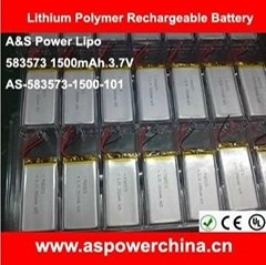3.7V 1500mAh rc Lipo battery / Lithium Rechargeable Battery for airplanes