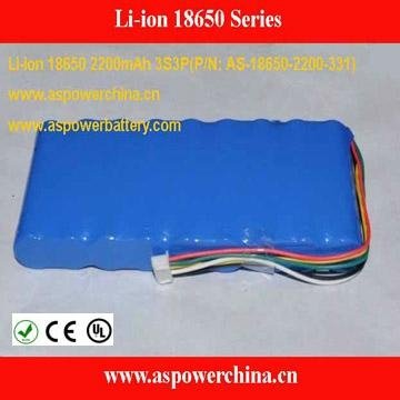 12V lithium battery 6600mAh 18650 3S3P for power tool