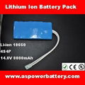14.8V 8800mAh 18650 4S4P Rechargeable Li-ion battery pack 2