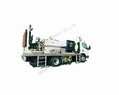 Thermoplastic spraying road marking truck