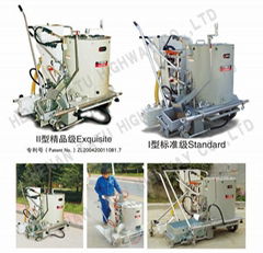 Hand-push thermoplastic road marking machine