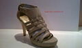 gray open-toe women’s fashion shoes