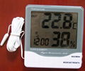 帶線大屏幕電子溫濕度鐘THC-03A
