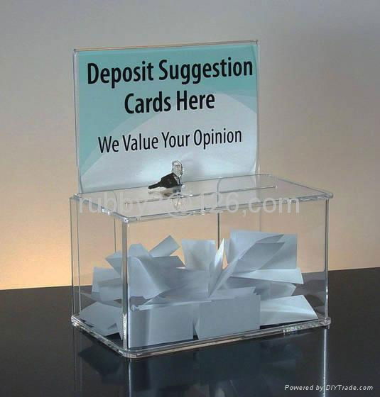  Acrylic Donation Box or Ballot box with Lock