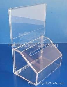 Acrylic Donation Box or Ballot box with Lock 2