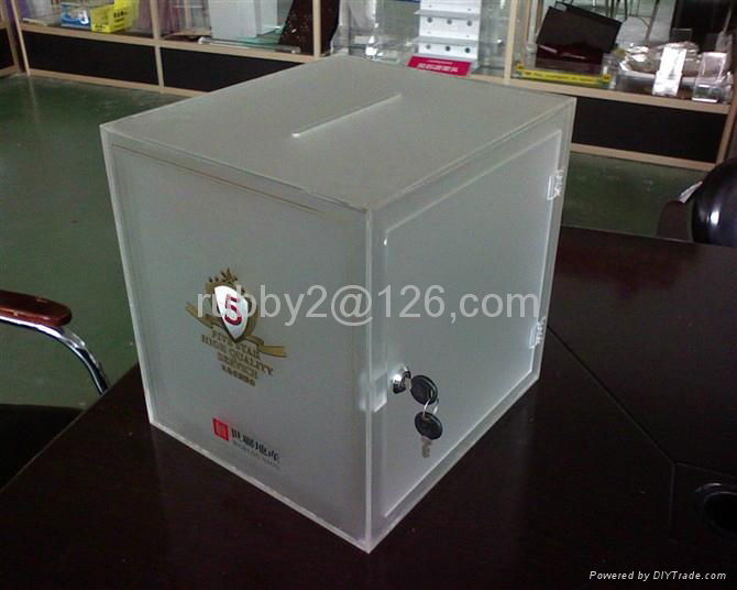  Acrylic Donation Box or Ballot box with Lock 4