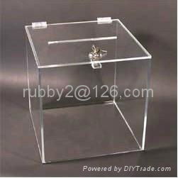  Acrylic Donation Box or Ballot box with Lock 5