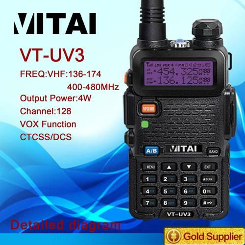 New Arrival Dual Band Two-way Walkie Talkie VT-UV3