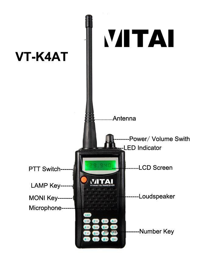 Brand New Handheld UHF Two Way Radio VT-K4AT/K2AT 2