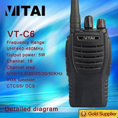 Hot Portable Handheld 440-480MHz Walkie Talkie VT-C6