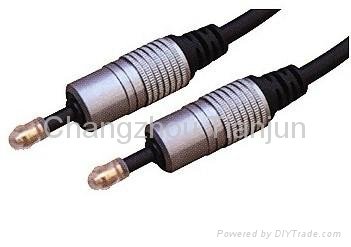 TJ1040 toslink plug hot sales metal type optical fiber cable