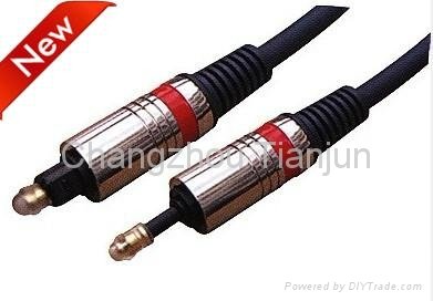 TJ1042 pof connector toslink plug to mini plug fiber optical cable